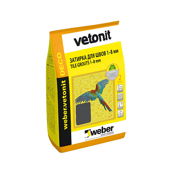 Weber.vetonit Deco – цветная затирка для межплиточных швов