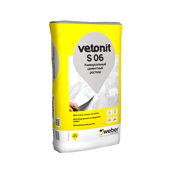 Цементная смесь для ремонта бетона weber.vetonit S 06