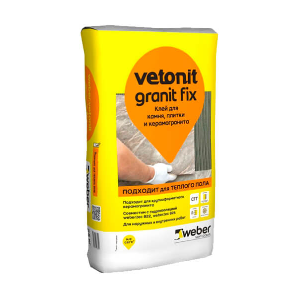 Клей для керамогранита Weber.vetonit granit fix