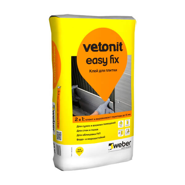 Клей плиточный Weber.vetonit easy fix (25 кг)